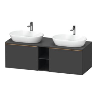 Duravit Waschtischunterschrank D-Neo 140x55cm, 2 A, 1 Pl, B bs, b geb/Gra ma