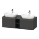 Duravit Waschtischunterschrank D-Neo 140x55cm, 2 A, 1 Pl, B bs, b geb/Gra ma-1
