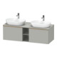 Duravit Waschtischunterschrank D-Neo 140x55cm, 2 A, 1 Pl, B bs, b geb/grau ma-1