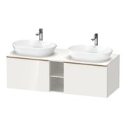 Duravit Waschtischunterschrank D-Neo 140x55cm, 2 A, 1 Pl, B bs, b geb/we hgl