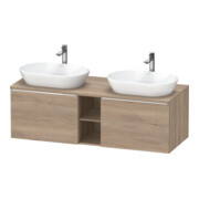 Duravit Waschtischunterschrank D-Neo 140x55cm, 2 A, 1 Pl, B bs, ch/Ei marm.