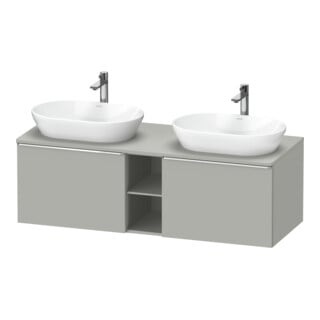 Duravit Waschtischunterschrank D-Neo 140x55cm, 2 A, 1 Pl, B bs, chr/Beton ma