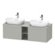 Duravit Waschtischunterschrank D-Neo 140x55cm, 2 A, 1 Pl, B bs, chr/Beton ma-1