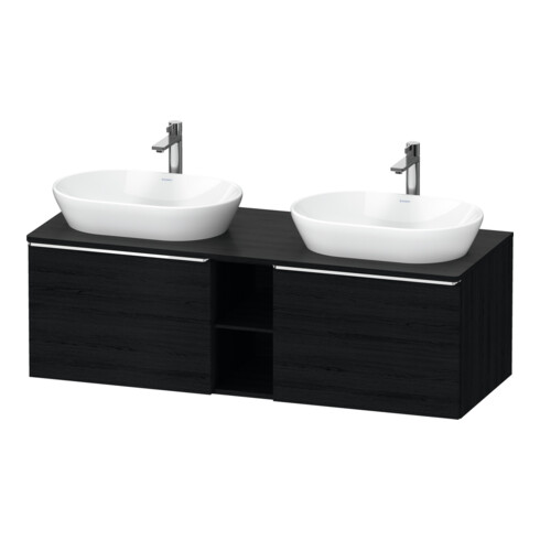 Duravit Waschtischunterschrank D-Neo 140x55cm, 2 A, 1 Pl, B bs, chr/Eiche sw