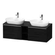 Duravit Waschtischunterschrank D-Neo 140x55cm, 2 A, 1 Pl, B bs, chr/Eiche sw
