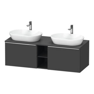 Duravit Waschtischunterschrank D-Neo 140x55cm, 2 A, 1 Pl, B bs, chr/Grap ma
