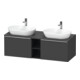 Duravit Waschtischunterschrank D-Neo 140x55cm, 2 A, 1 Pl, B bs, chr/Grap ma-1