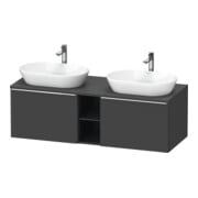 Duravit Waschtischunterschrank D-Neo 140x55cm, 2 A, 1 Pl, B bs, chr/Grap ma