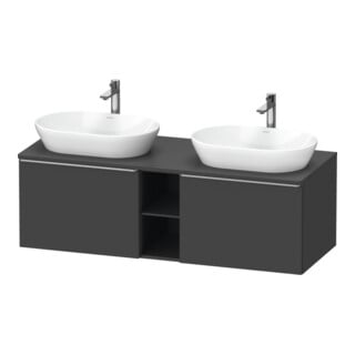 Duravit Waschtischunterschrank D-Neo 140x55cm, 2 A, 1 Pl, B bs, ES geb/Gra ma