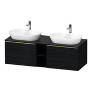 Duravit Waschtischunterschrank D-Neo 140x55cm, 2 A, 1 Pl, B bs, g pol/Ei sw