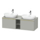 Duravit Waschtischunterschrank D-Neo 140x55cm, 2 A, 1 Pl, B bs, g pol/grau ma-1