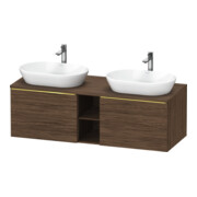 Duravit Waschtischunterschrank D-Neo 140x55cm, 2 A, 1 Pl, B bs, g pol/Nu dkl.-1