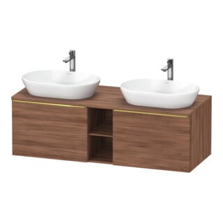 Duravit Waschtischunterschrank D-Neo 140x55cm, 2 A, 1 Pl, B bs, g pol/Nu Nat