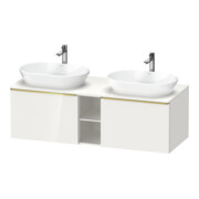 Duravit Waschtischunterschrank D-Neo 140x55cm, 2 A, 1 Pl, B bs, g pol/w hgl