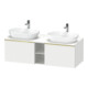 Duravit Waschtischunterschrank D-Neo 140x55cm, 2 A, 1 Pl, B bs, g pol/weiß ma-1