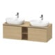 Duravit Waschtischunterschrank D-Neo 140x55cm, 2 A, 1 Pl, B bs, sw/Ei Nat-1