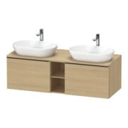 Duravit Waschtischunterschrank D-Neo 140x55cm, 2 A, 1 Pl, B bs, sw/Ei Nat