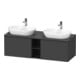 Duravit Waschtischunterschrank D-Neo 140x55cm, 2 A, 1 Pl, B bs, sw/Grap ma-1