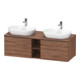 Duravit Waschtischunterschrank D-Neo 140x55cm, 2 A, 1 Pl, B bs, sw/Nuss Nat-1
