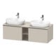 Duravit Waschtischunterschrank D-Neo 140x55cm, 2 A, 1 Pl, B bs, sw/Taup ma-1