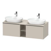 Duravit Waschtischunterschrank D-Neo 140x55cm, 2 A, 1 Pl, B bs, sw/Taup ma