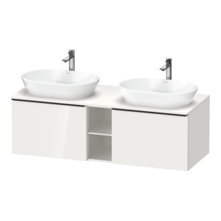 Duravit Waschtischunterschrank D-Neo 140x55cm, 2 A, 1 Pl, B bs, sw/w hgl