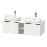 Duravit Waschtischunterschrank D-Neo 140x55cm, 2 A, 1 Pl, B bs, sw/w hgl