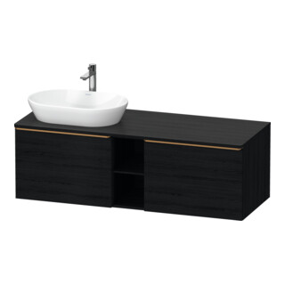Duravit Waschtischunterschrank D-Neo 140x55cm, 2 A, 1 Pl, B L, b geb/Eiche sw