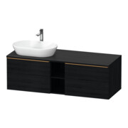 Duravit Waschtischunterschrank D-Neo 140x55cm, 2 A, 1 Pl, B L, b geb/Eiche sw