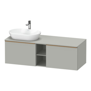 Duravit Waschtischunterschrank D-Neo 140x55cm, 2 A, 1 Pl, B L, b geb/grau ma