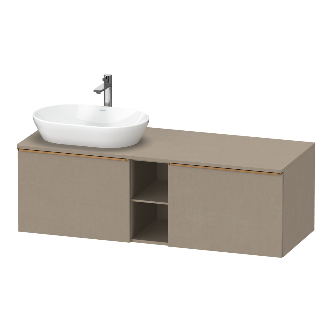 Duravit Waschtischunterschrank D-Neo 140x55cm, 2 A, 1 Pl, B L, b geb/Leinen