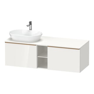 Duravit Waschtischunterschrank D-Neo 140x55cm, 2 A, 1 Pl, B L, b geb/we hgl