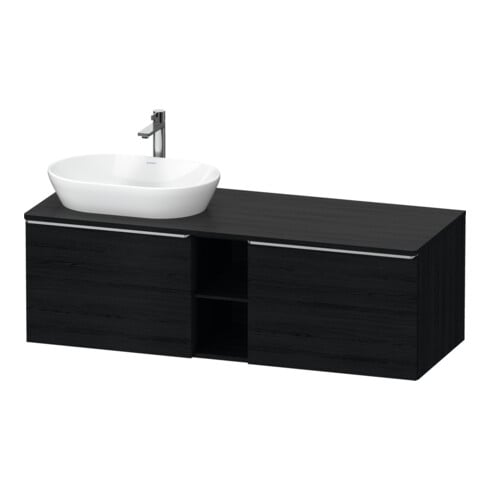 Duravit Waschtischunterschrank D-Neo 140x55cm, 2 A, 1 Pl, B L, ES geb/Ei sw