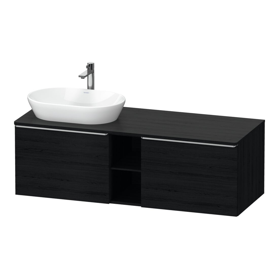 Duravit Waschtischunterschrank D-Neo 140x55cm, 2 A, 1 Pl, B L, ES geb/Ei sw