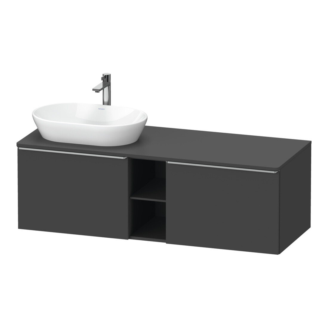 Duravit Waschtischunterschrank D-Neo 140x55cm, 2 A, 1 Pl, B L, ES geb/Gra ma