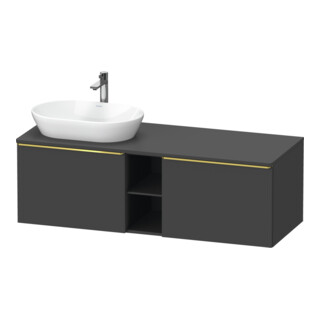 Duravit Waschtischunterschrank D-Neo 140x55cm, 2 A, 1 Pl, B L, g pol/gra ma