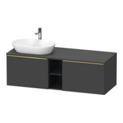 Duravit Waschtischunterschrank D-Neo 140x55cm, 2 A, 1 Pl, B L, g pol/gra ma