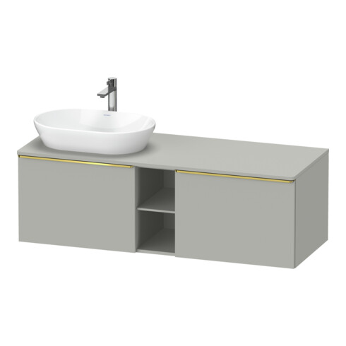 Duravit Waschtischunterschrank D-Neo 140x55cm, 2 A, 1 Pl, B L, g pol/grau ma