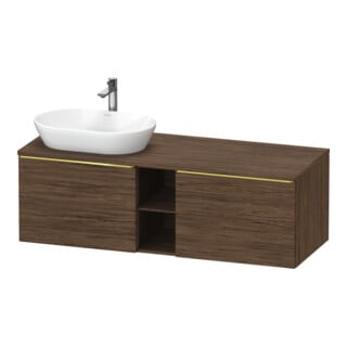 Duravit Waschtischunterschrank D-Neo 140x55cm, 2 A, 1 Pl, B L, g pol/Nu dkl.