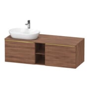 Duravit Waschtischunterschrank D-Neo 140x55cm, 2 A, 1 Pl, B L, g pol/Nu Nat