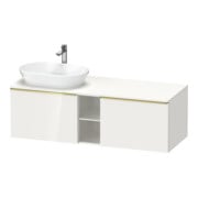 Duravit Waschtischunterschrank D-Neo 140x55cm, 2 A, 1 Pl, B L, g pol/weiß hgl
