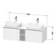 Duravit Waschtischunterschrank D-Neo 140x55cm, 2 A, 1 Pl, B L, schwarz/Leinen