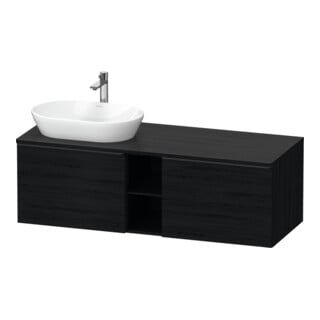 Duravit Waschtischunterschrank D-Neo 140x55cm, 2 A, 1 Pl, B L, sw/Ei sw