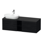 Duravit Waschtischunterschrank D-Neo 140x55cm, 2 A, 1 Pl, B L, sw/Ei sw
