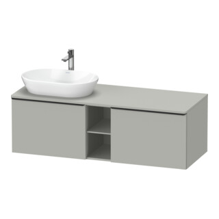 Duravit Waschtischunterschrank D-Neo 140x55cm, 2 A, 1 Pl, B L, sw/gr ma