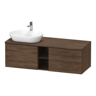 Duravit Waschtischunterschrank D-Neo 140x55cm, 2 A, 1 Pl, B L, sw/Nuss dkl.