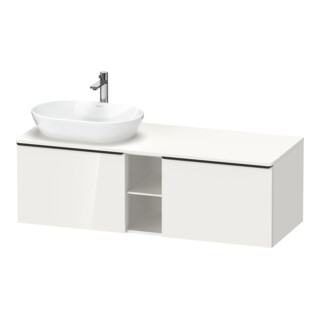 Duravit Waschtischunterschrank D-Neo 140x55cm, 2 A, 1 Pl, B L, sw/w hgl