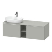 Duravit Waschtischunterschrank D-Neo 140x55cm, 2 A, 1 Pl, B li, chr/Beton ma