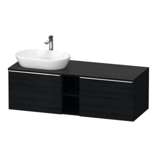 Duravit Waschtischunterschrank D-Neo 140x55cm, 2 A, 1 Pl, B li, chr/Eiche sw