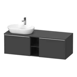 Duravit Waschtischunterschrank D-Neo 140x55cm, 2 A, 1 Pl, B li, chr/Grap ma